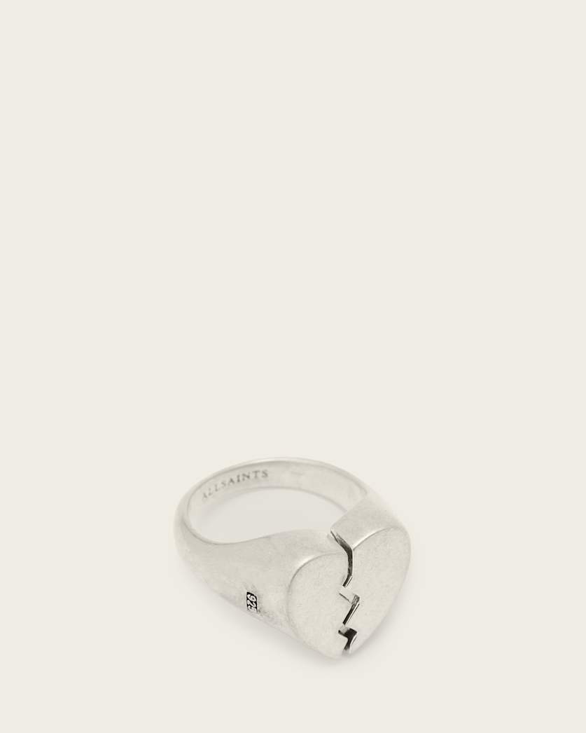 Broken Heart Sterling Silver Ring Silver | ALLSAINTS